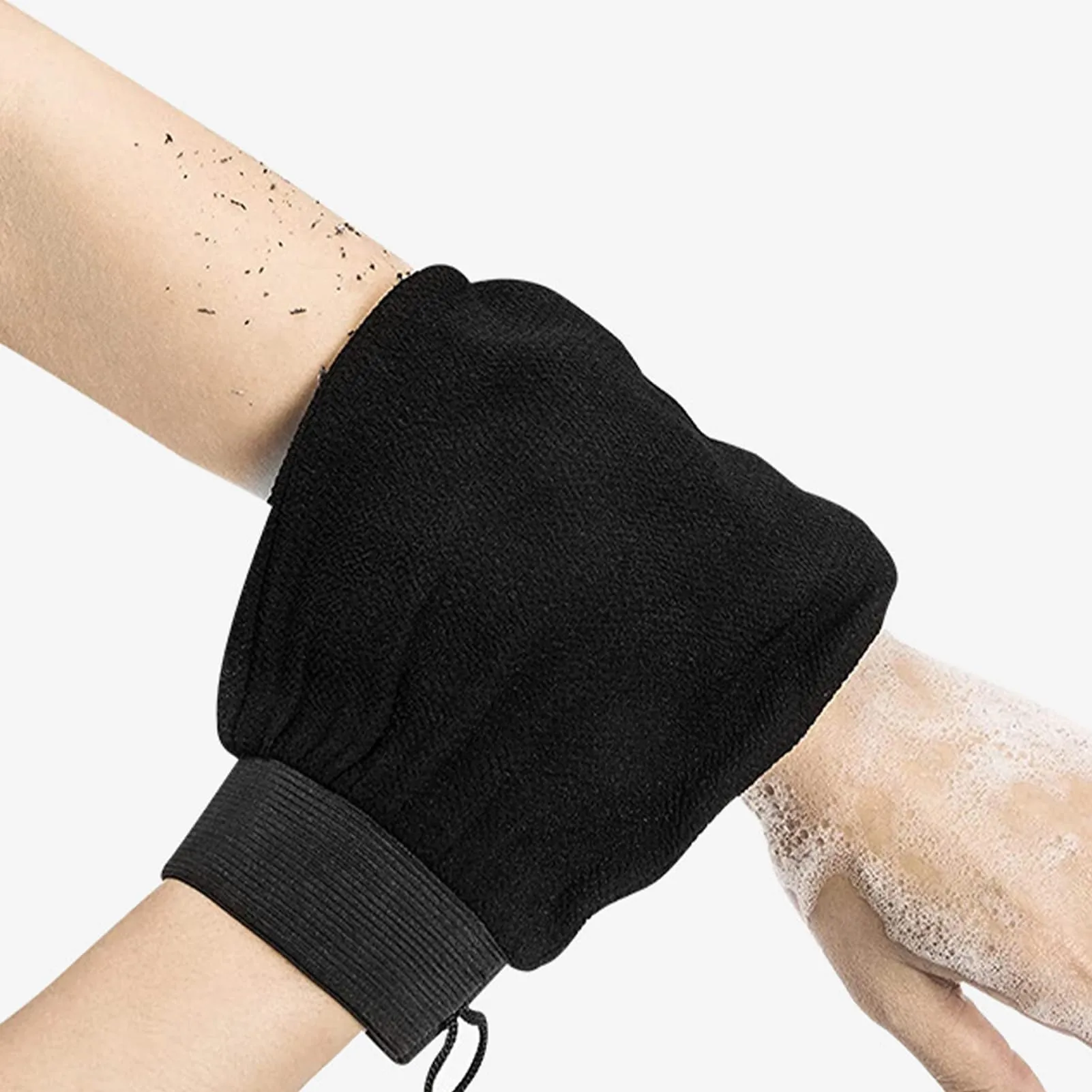 1 piece silk peeling glove body exfoliating gloves scrub, peeling gloves body, peeling sponge, exfoliate, shower glove, peeling sponge body, silk gloves exfoliating black