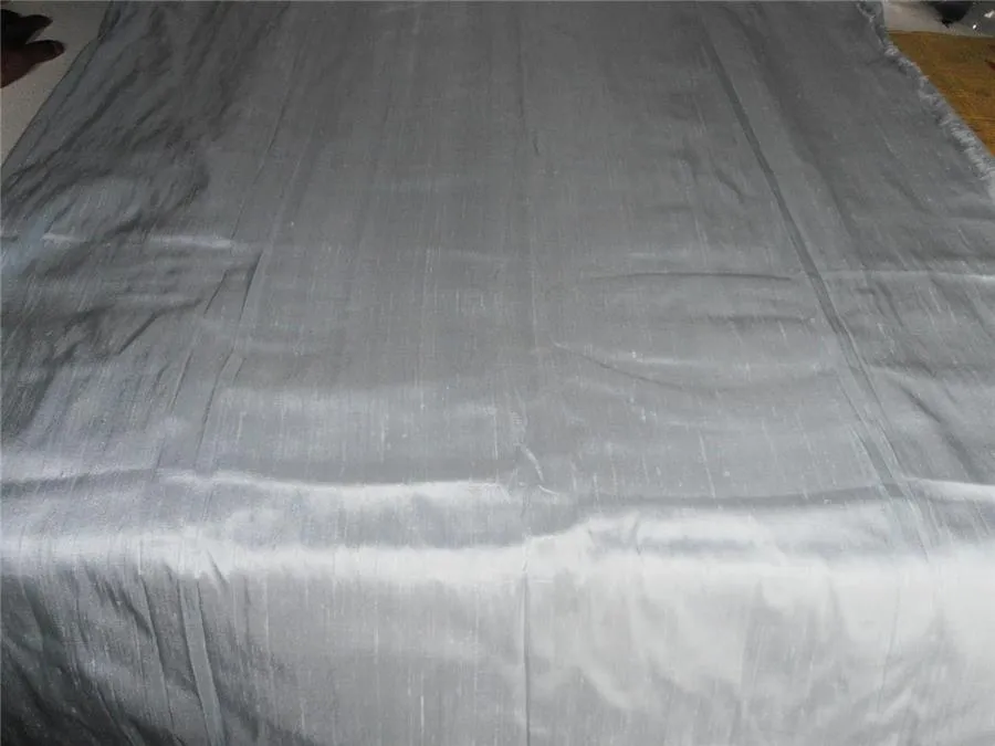 100% PURE SILK DUPIONI FABRIC BABY BLUE colour 54" wide WITH SLUBS MM71[1]