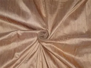 100% PURE SILK DUPIONI FABRIC DEEP SALMON colour 54" wide WITH SLUBS MM69[4]