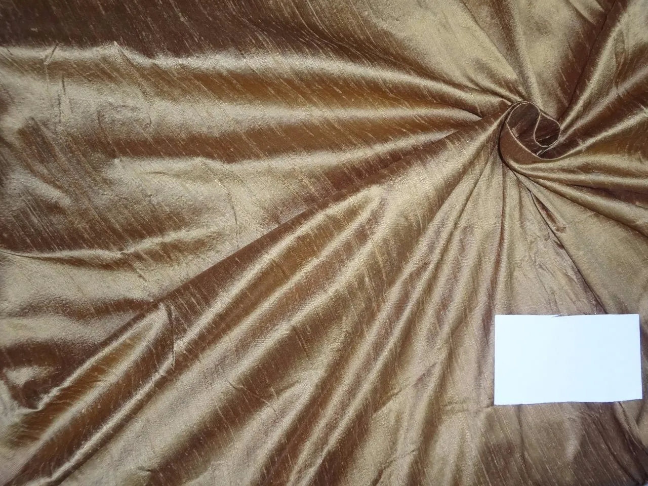100% PURE SILK DUPIONI FABRIC gold and khaki green colour 54&quot; wide mm81[4]