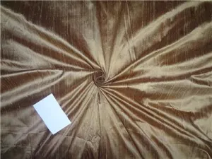 100% PURE SILK DUPIONI FABRIC gold and khaki green colour 54&quot; wide mm81[4]