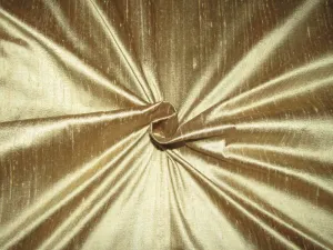 100% Pure Silk Dupioni Fabric Golden Green colour 54" wide with slubs MM53[4]