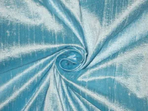 100% Pure SILK Dupioni FABRIC Heavenly Blue colour 44" wide DUP#135[2]