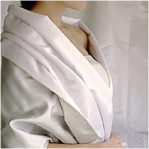 100% Silk Satin Wrap~ivory~78