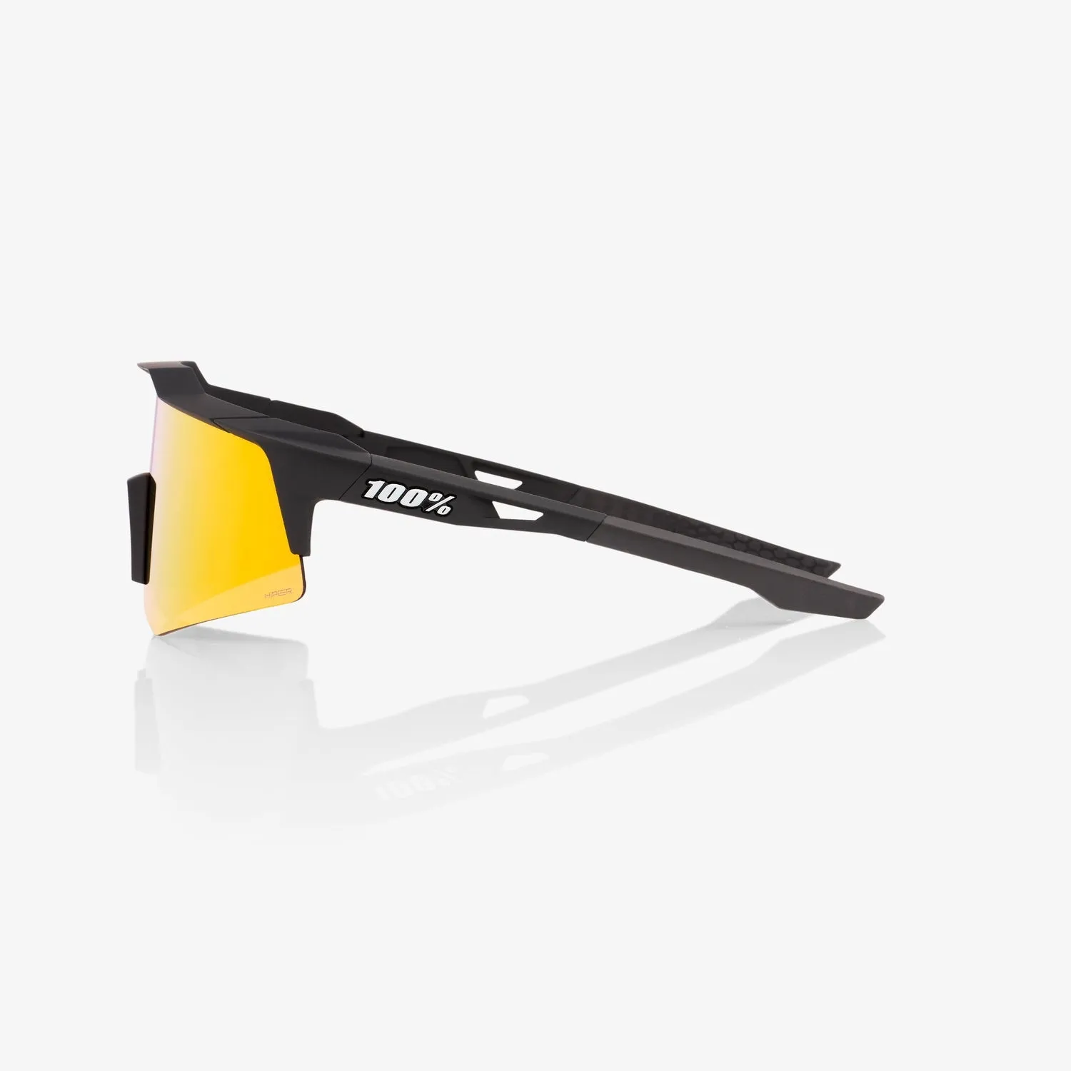100% SPEEDCRAFT XS Sport Performance Sunglasses, Black Holographic, Blue