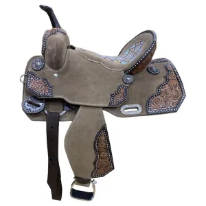 14", 15" DOUBLE T AZTEC ROUGH OUT BARREL SADDLE