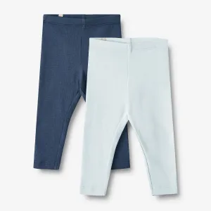 2 Rib Leggings Maddy - light blue navy