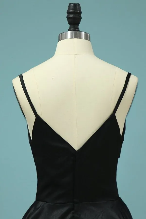 2024 Evening Dresses A Line Spaghetti Straps Satin PSEJTHPE