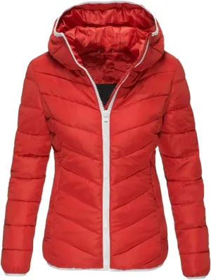 2024 Fashion Solid Quilted Puffer Coat for Womens Hooded Casual Down Coat Long Sleeve Warm Comfy Overcoat Winter Suits
