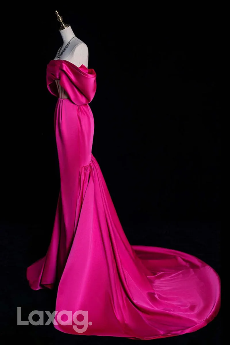 22444 - Off Shoulder Strapless Mermaid Party Prom Formal Evening Dress with Train