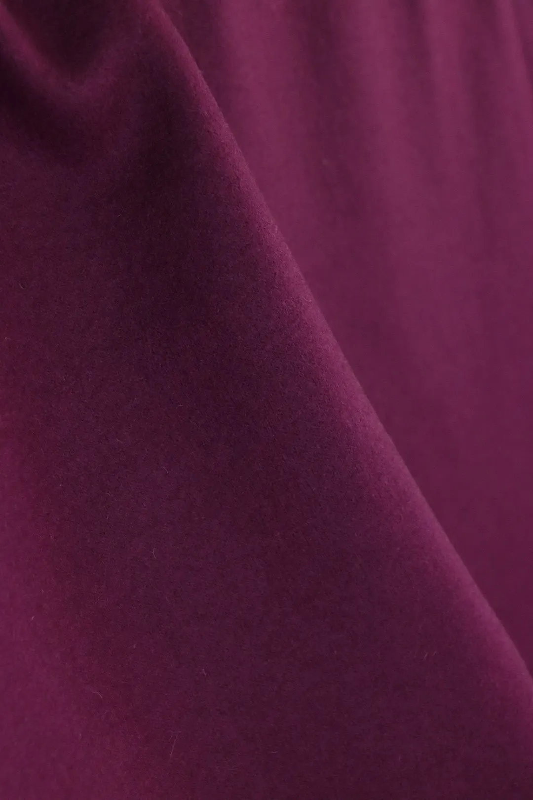 2YD 23IN REMNANT; Magenta Purple Oslo Double Knit Wool