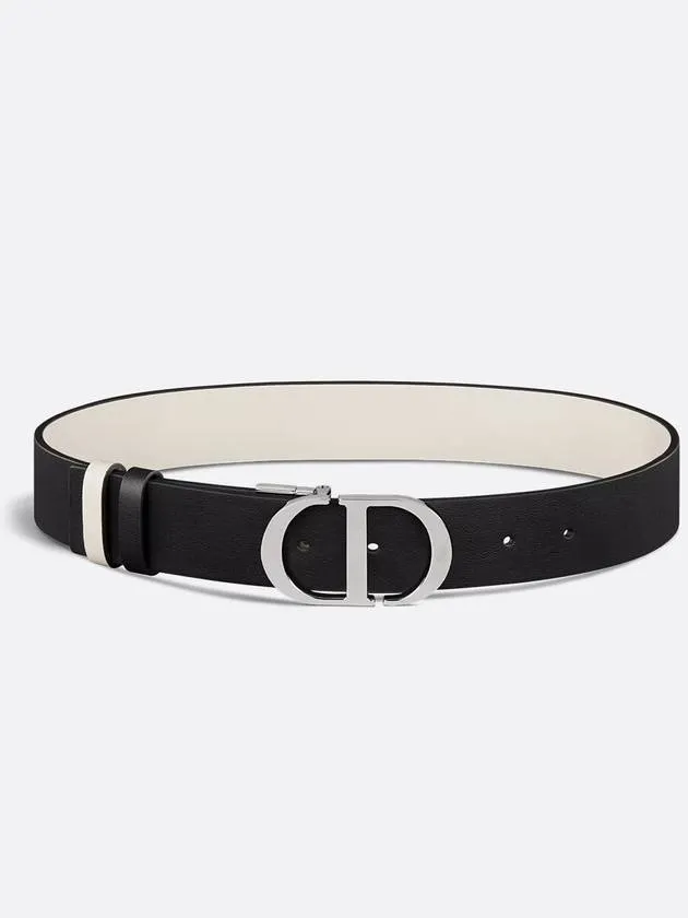 30 Montaigne Reversible Belt White Black