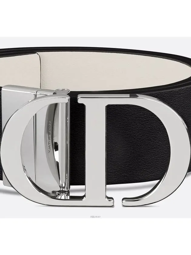 30 Montaigne Reversible Belt White Black