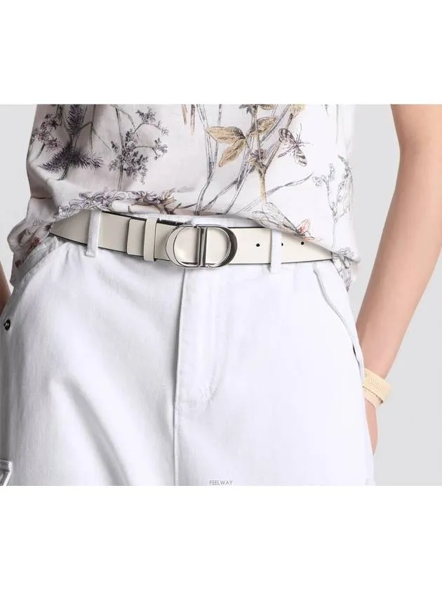 30 Montaigne Reversible Belt White Black