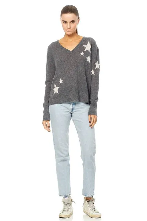 360 Sweater - Jayla Charcoal/Chalk Stars