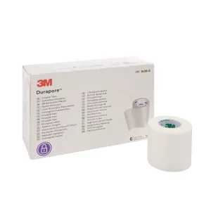 3M™ Durapore™ Silk-Like Cloth Medical Tape, 2 Inch x 10 Yard, White, 1 Box of 6