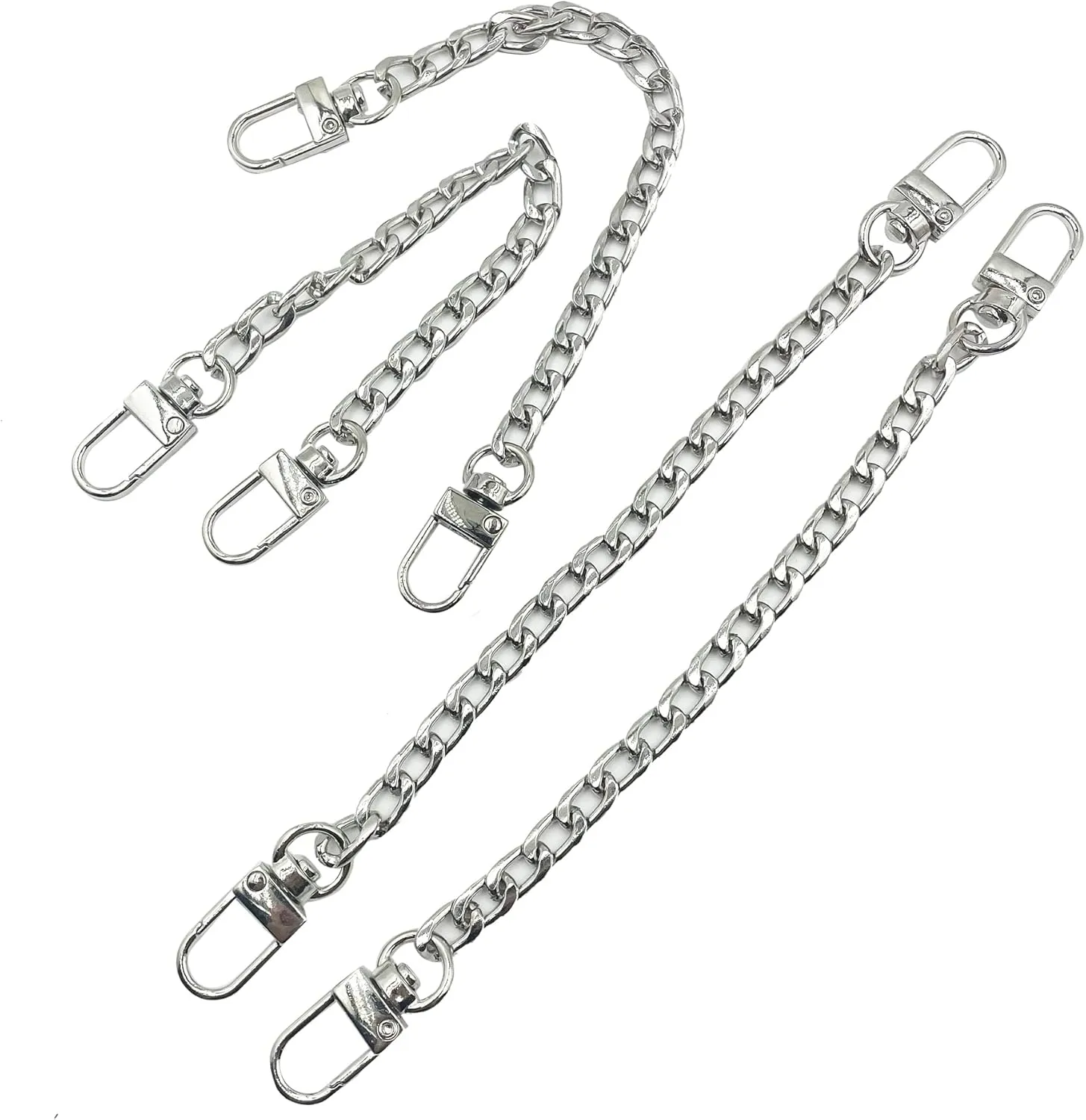 4PCS Purse Chain Strap,Replacement Strap with Metal Buckles Purse Strap Extender Bag for Wallets & Handbags