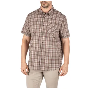 5.11 Mens Carson Plaid Short Sleeve Button Down Shirt