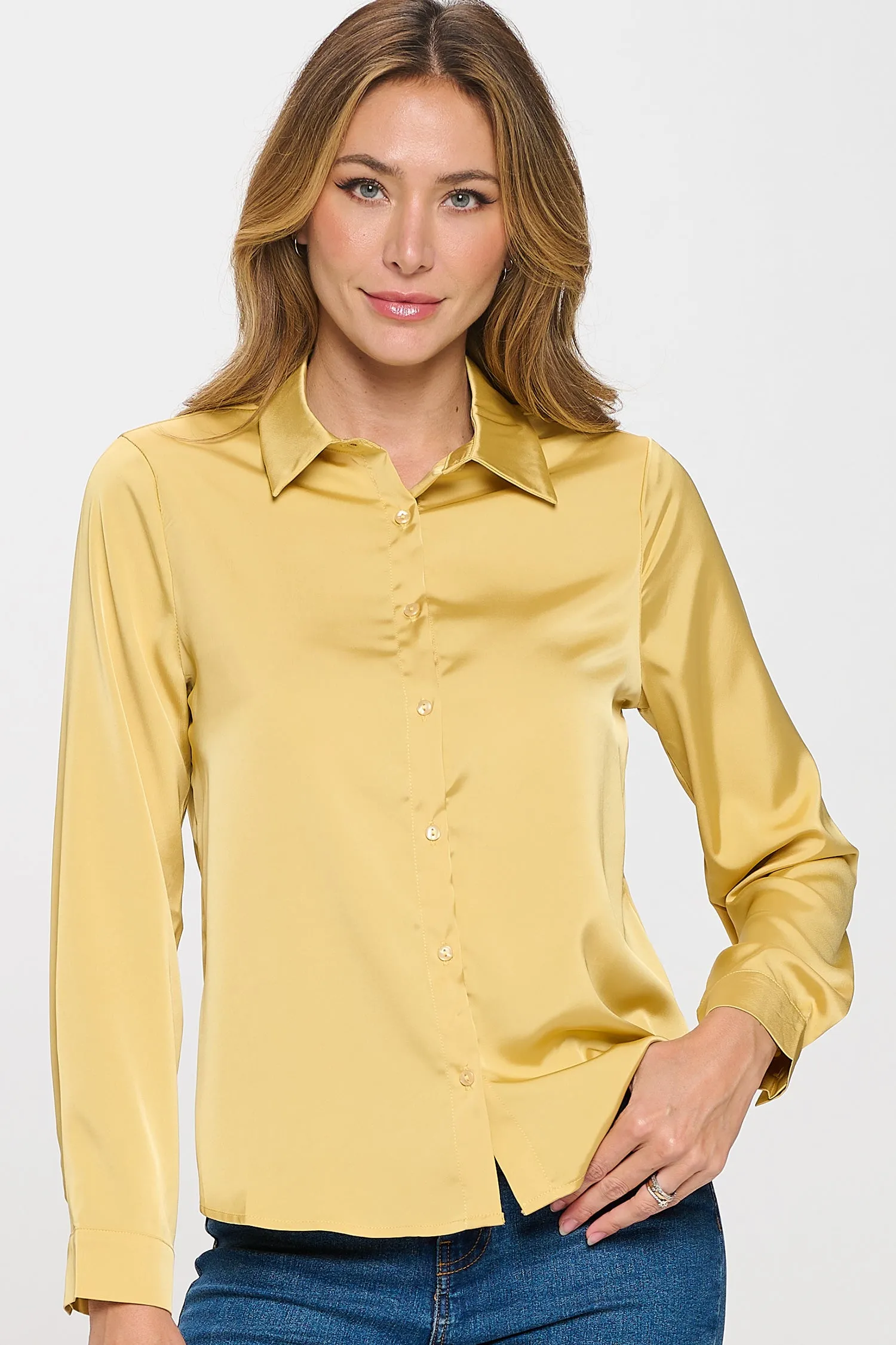 #5854TR | Button Down Top | 6 Colors