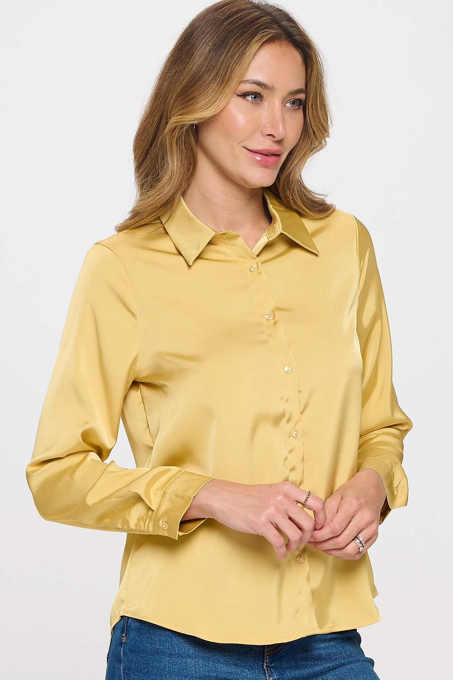 #5854TR | Button Down Top | 6 Colors