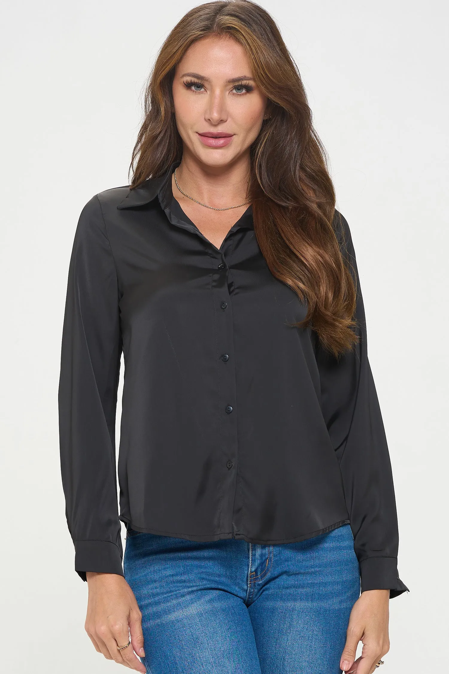 #5854TR | Button Down Top | 6 Colors