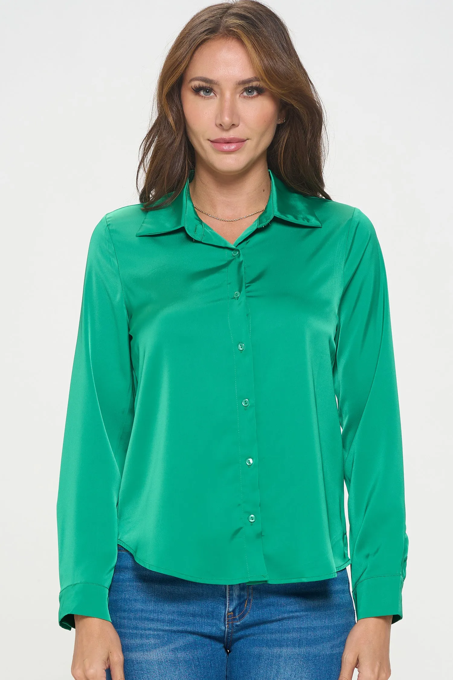 #5854TR | Button Down Top | 6 Colors