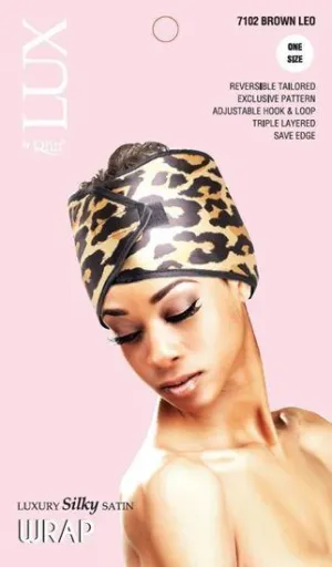 #7102 Lux Pattern Luxury Silky Satin Wrap - Leo / Assort (6PC)