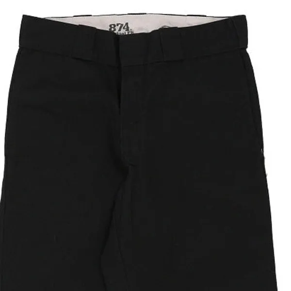 874 Dickies Trousers - 28W UK 8 Black Polyester