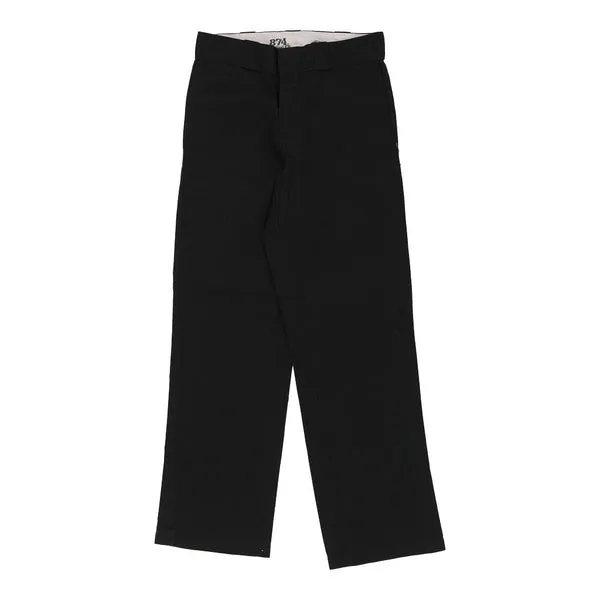 874 Dickies Trousers - 28W UK 8 Black Polyester