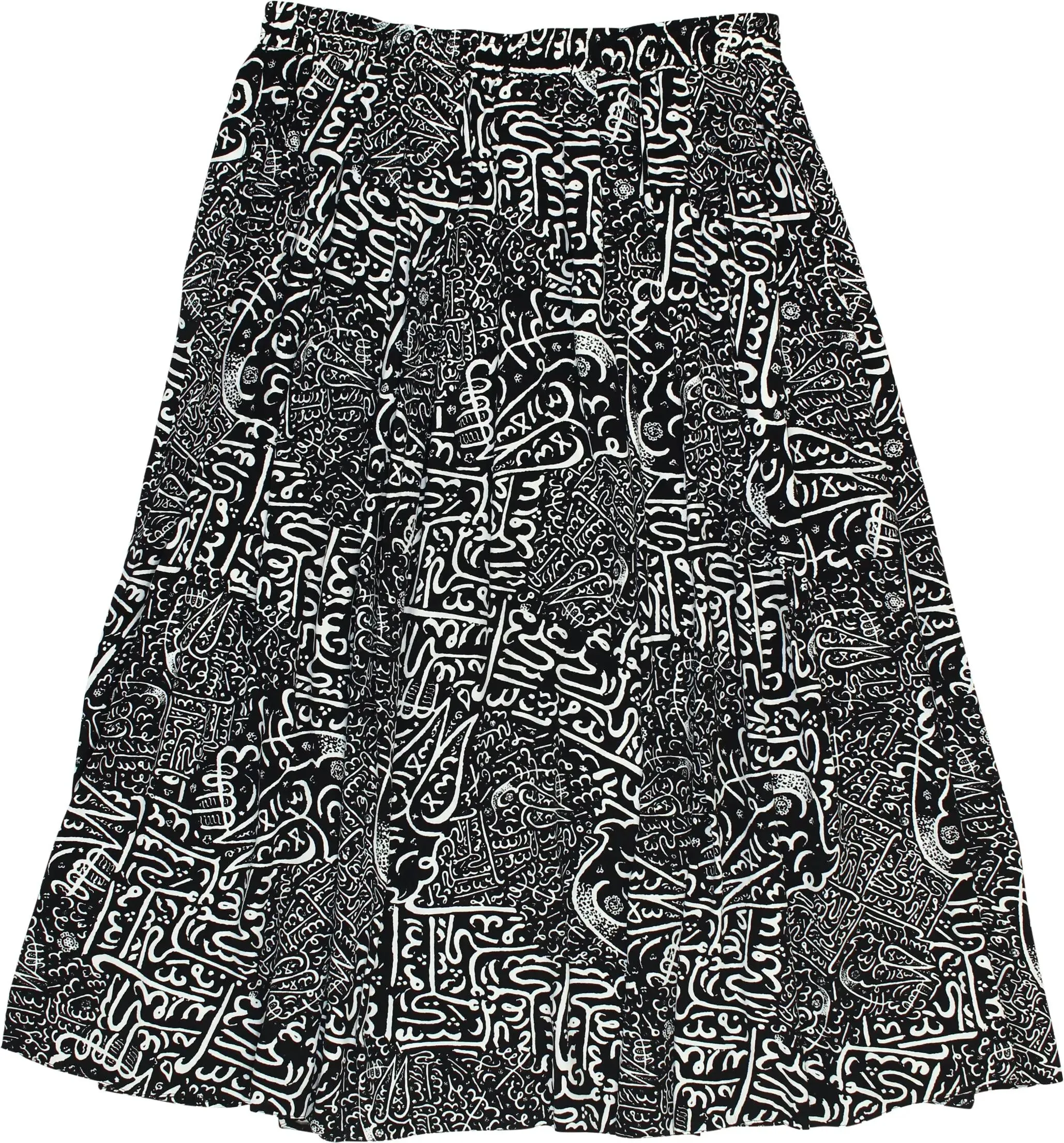 90s Black & White Patterned Skirt