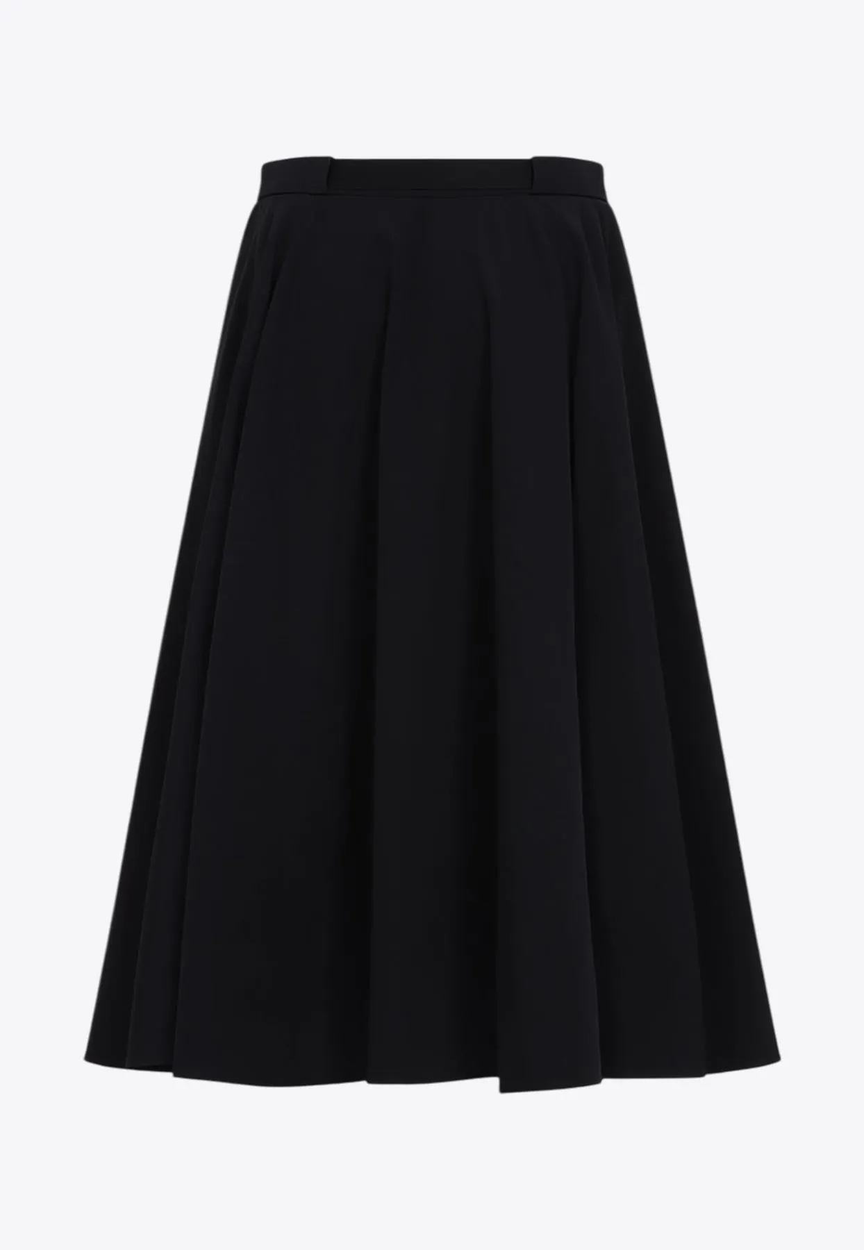 A-line Pleated Midi Skirt