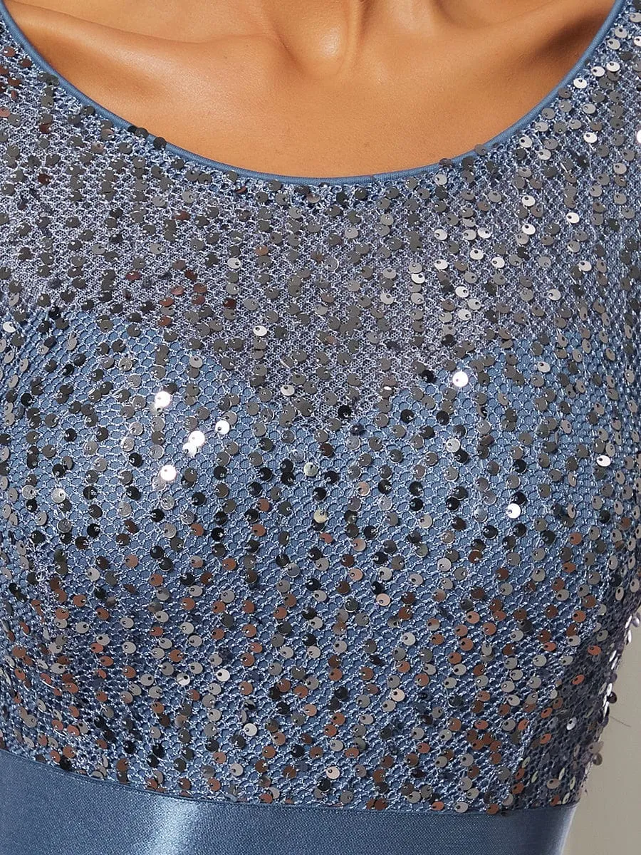 A-Line Sequined Formal Dress