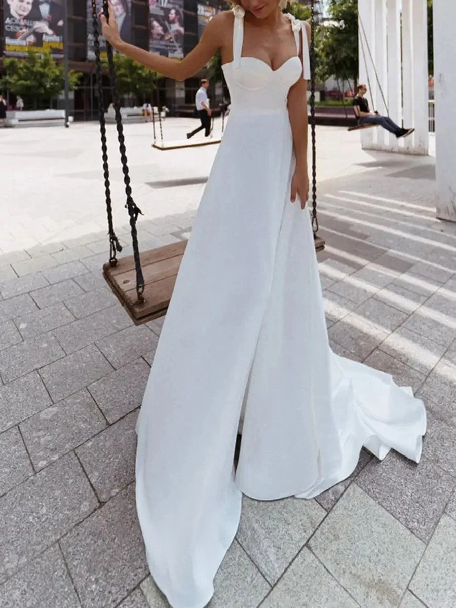 A-LINE Sleeveless Floor-Length Evening Dress