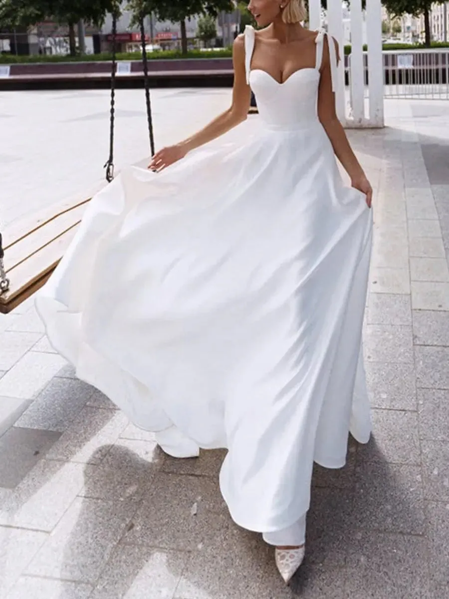 A-LINE Sleeveless Floor-Length Evening Dress