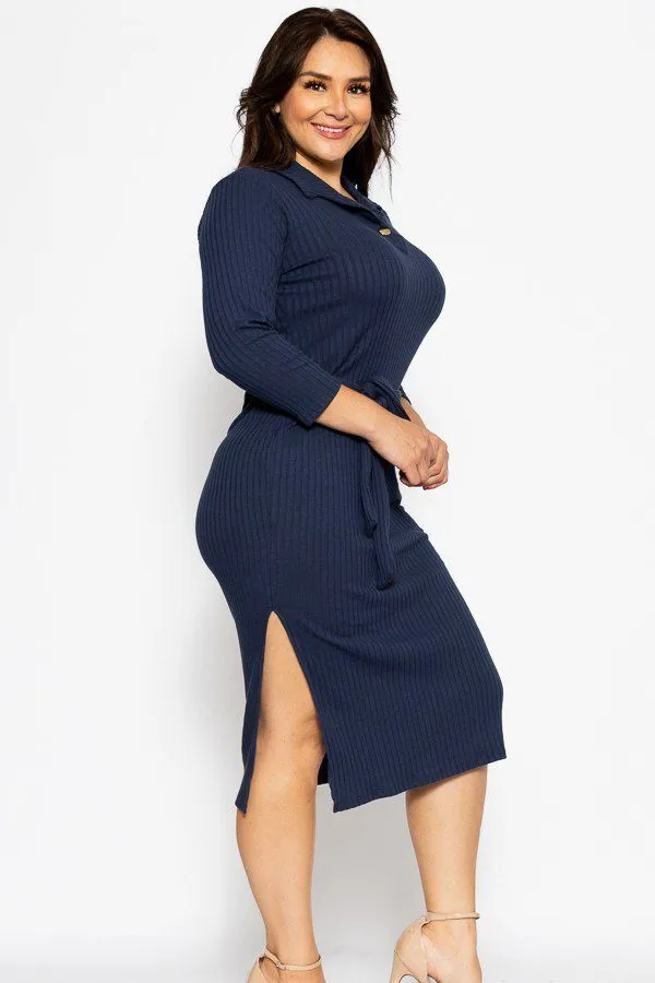 A Pleated Solid, Midi Tee Dress
