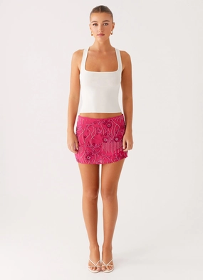 Adored By You Mini Skirt - Fuchsia Adored By You Mini Skirt - Fuchsia