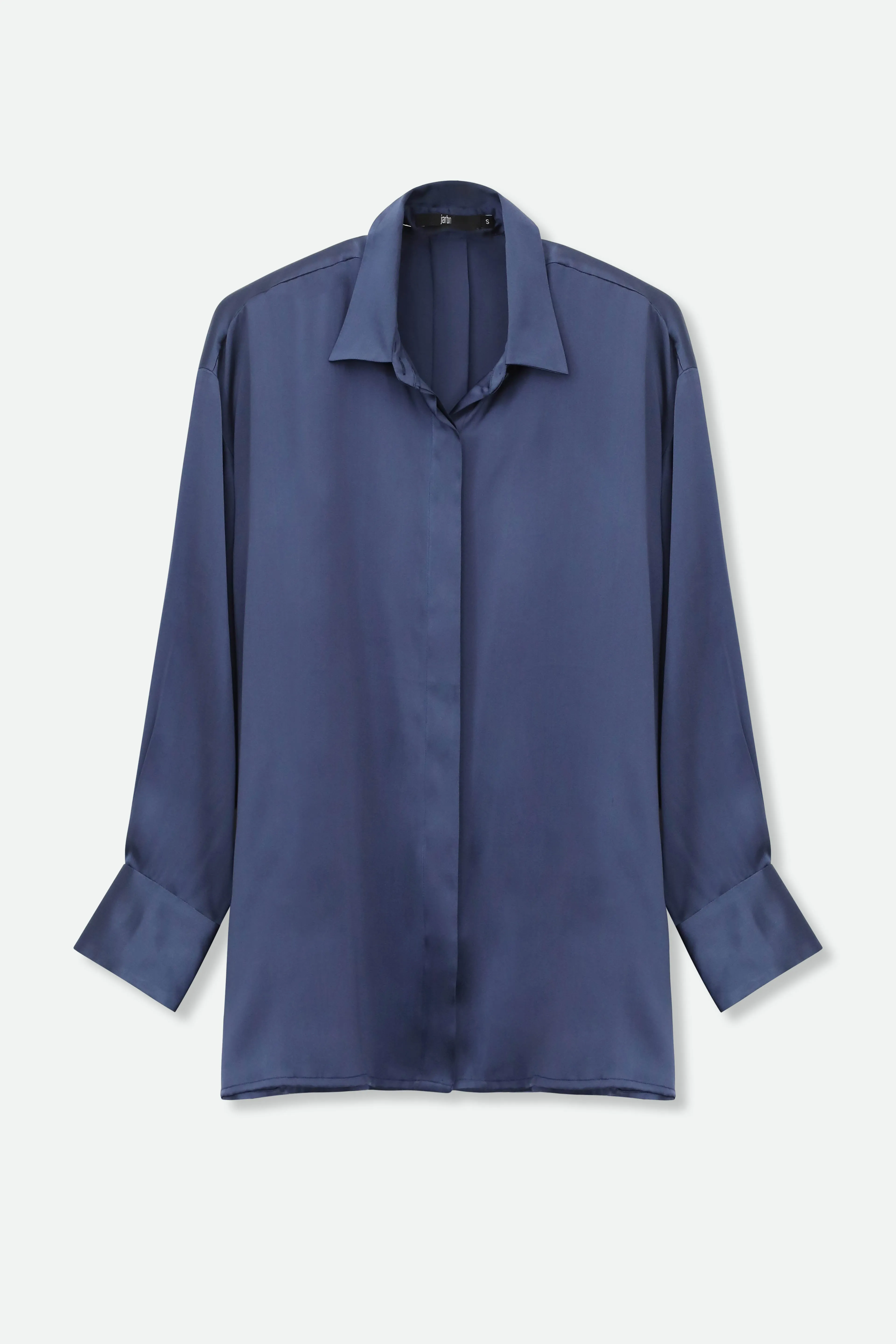 ADRIA SHIRT IN STRETCH SILK CHARMEUSE
