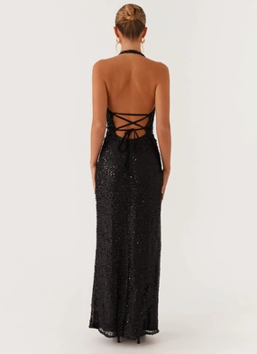 After Tonight Sequin Cowl Neck Maxi Dress - Black After Tonight Sequin Cowl Neck Maxi Dress - Black