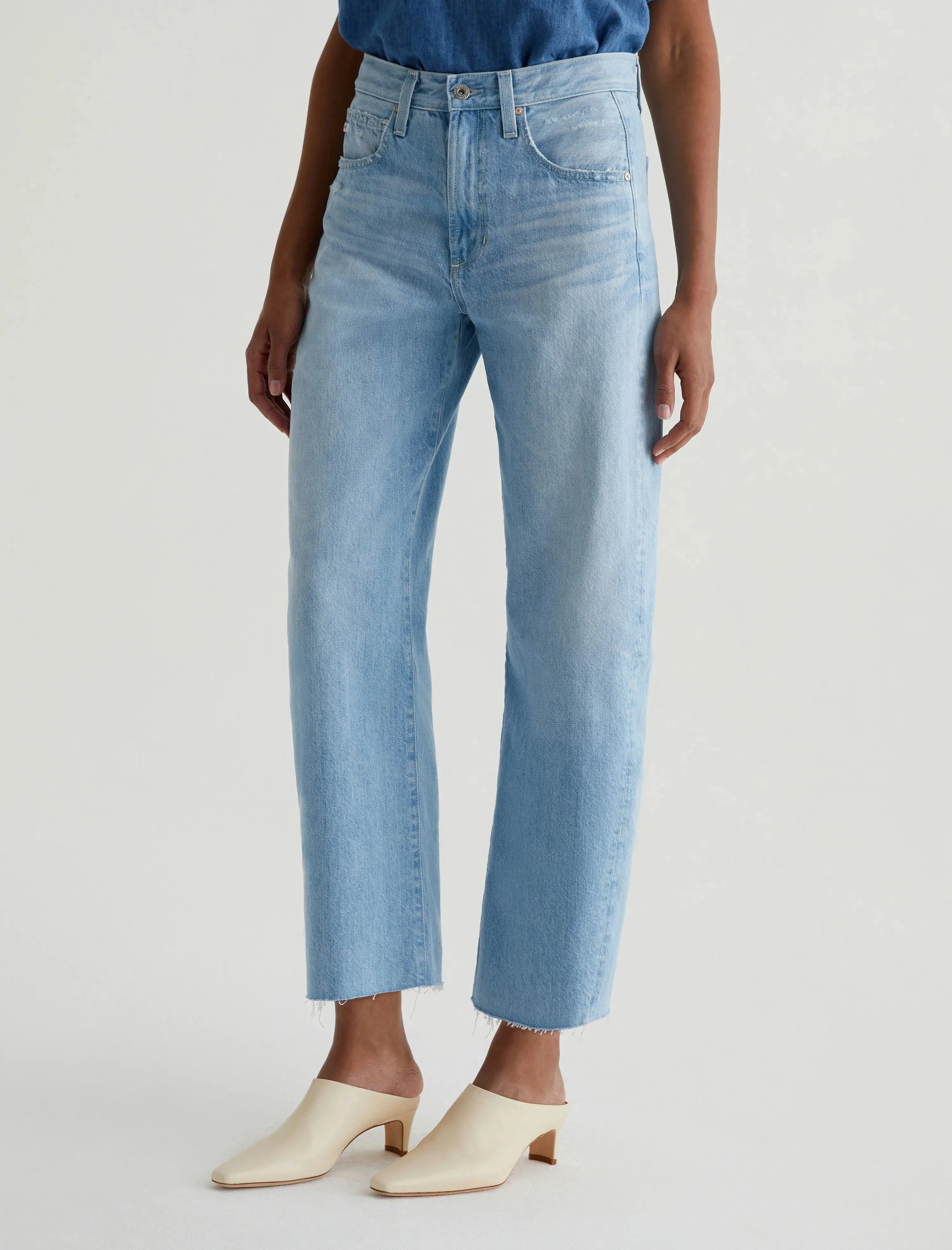 AG Hattie Crop Barrel Leg Jeans