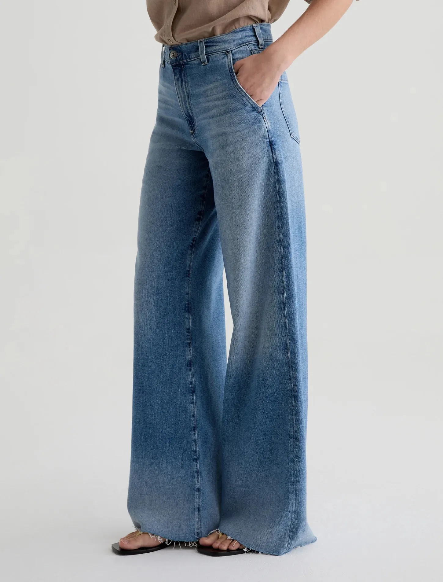 AG Stella Wide Leg Plazzo Jeans - Abyss