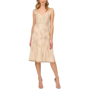Aidan Mattox Womens Knee-Length Embellished Cocktail And Party Dress
