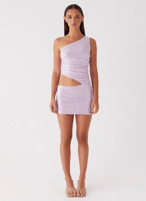 Alannah Sequin Mini Dress - Lilac Alannah Sequin Mini Dress - Lilac