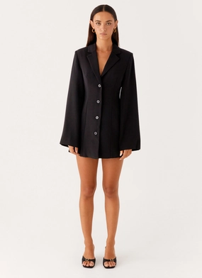 Albi Fitted Blazer Mini Dress - Black Albi Fitted Blazer Mini Dress - Black