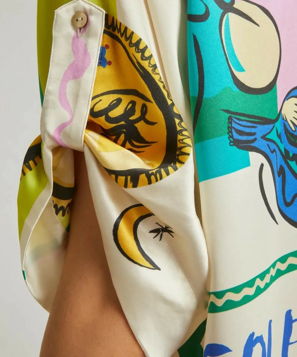 Alemais Soleil SIlk Shirt and Pant Set Print Size AU 14