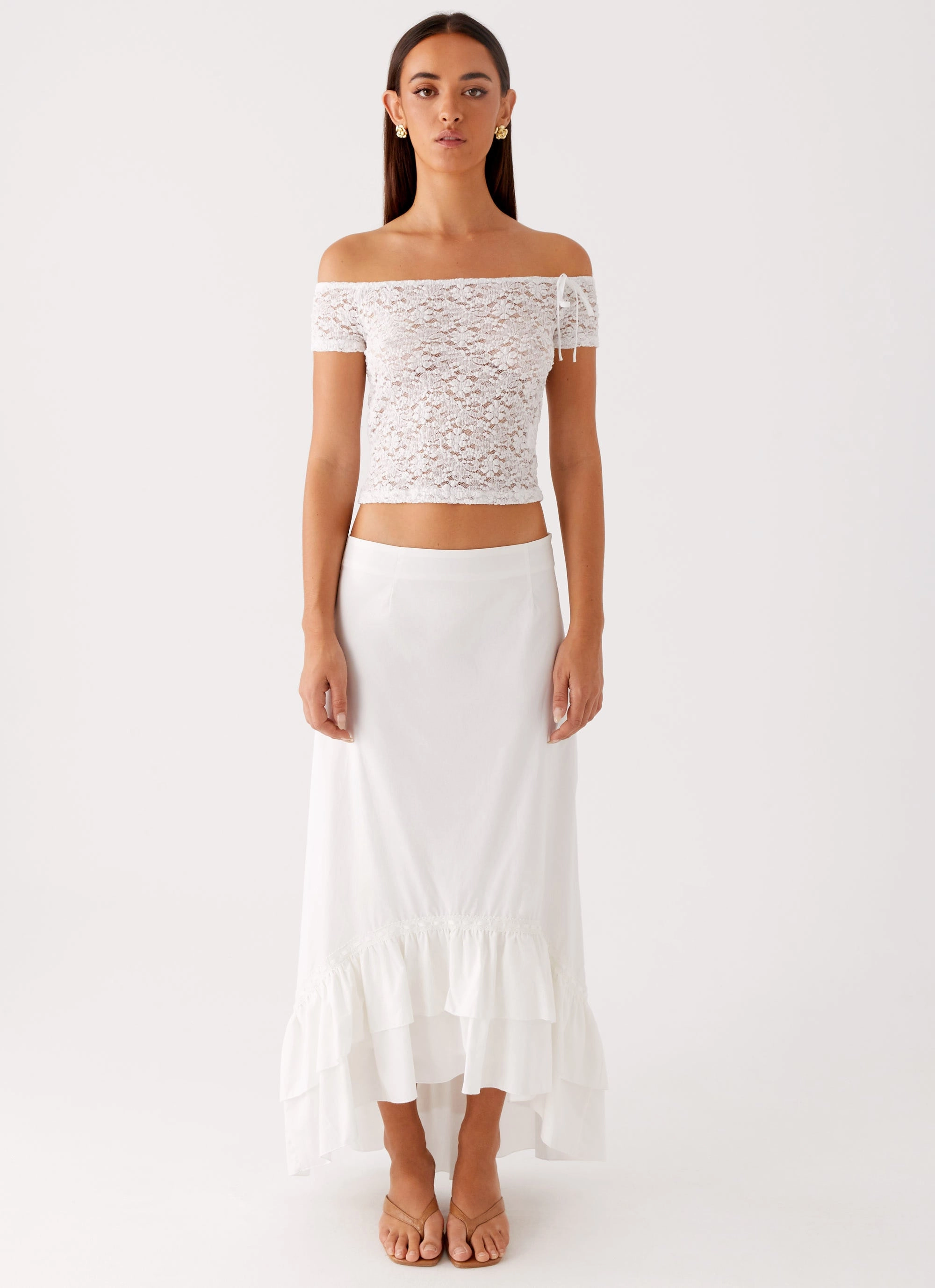 Alessandra Maxi Skirt - White