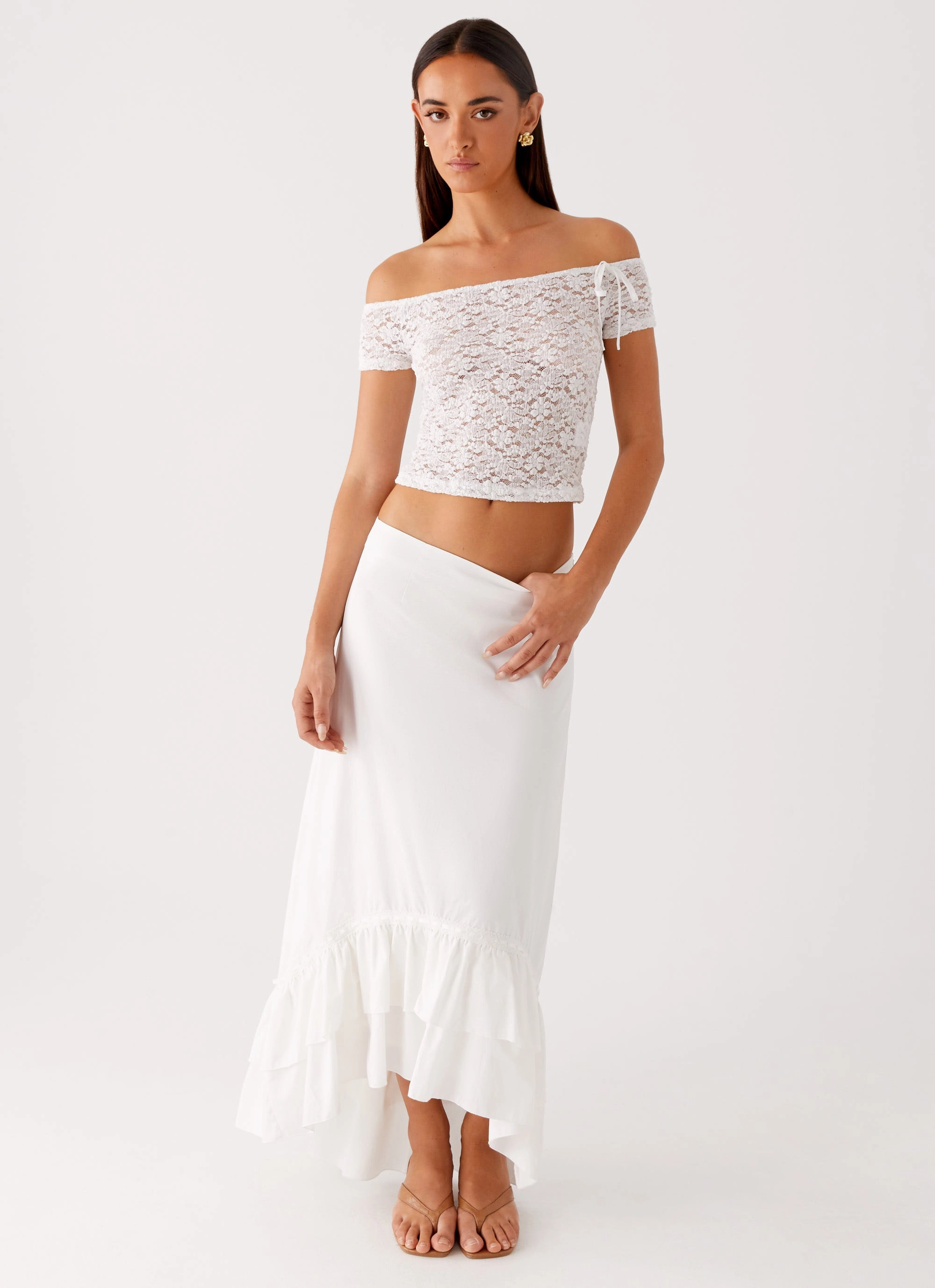 Alessandra Maxi Skirt - White