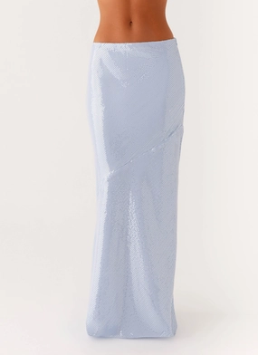 Algorithm Sequin Maxi Skirt - Blue Algorithm Sequin Maxi Skirt - Blue
