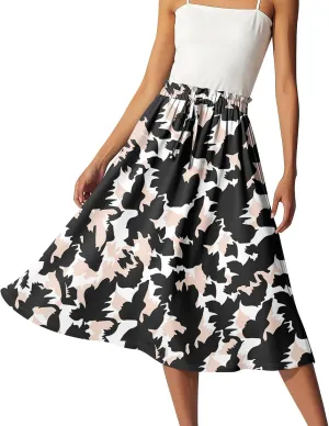 Aline Skirts for Women High Waist Flowy Maxi Skirt Long A-Line Skirt Boho Style