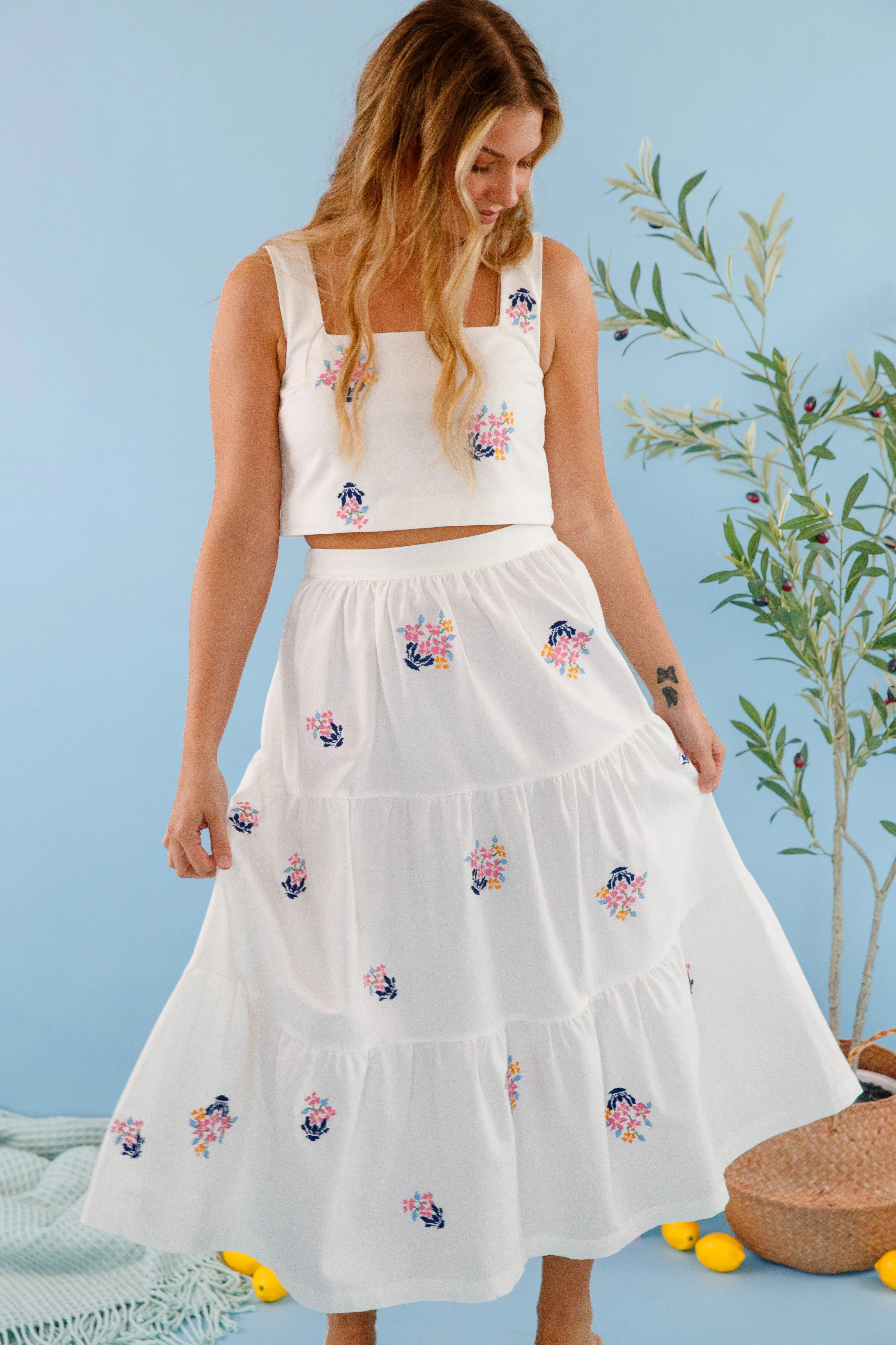 All My Problems Solved Midi Skirt