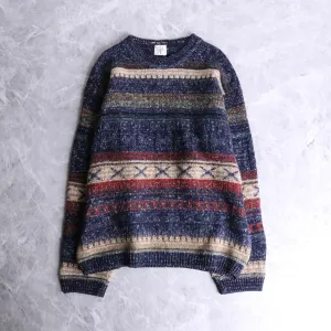 all over pattern border knit